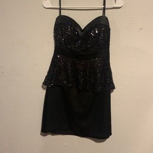 Never worn before all black sparkly dress.